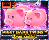 Piggy Bank Twins Xmas